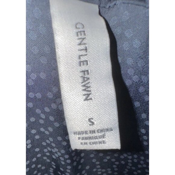 Gentle Fawn Navy Blue V-neckline Ruffle‎ Detail Mini Dress Long Sleeve Size S - Picture 10 of 12